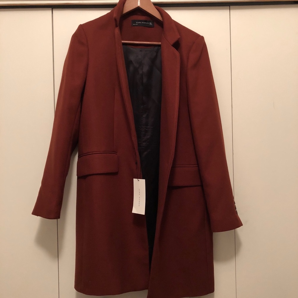 Zara Brown Sienna Coat (Size 4-6)